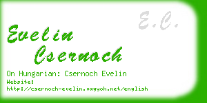 evelin csernoch business card